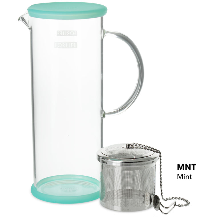 Lucent Glass Iced Tea Jug w/ Capsule Infuser 48 oz.